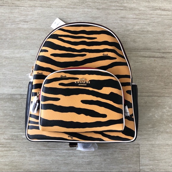 Coach Court Backpack With Tiger Print - Picture 5 of 11